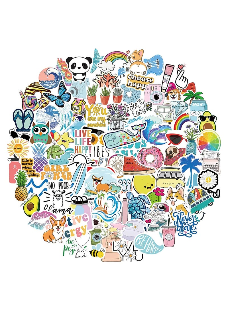 general Stickers for Water Bottles, 100 Pack/PCS Cute Vsco Vinyl Aesthetic Waterproof Stickers Laptop Hydroflask Skateboard Computer Stickers for Teens Kids Girls - Image 1