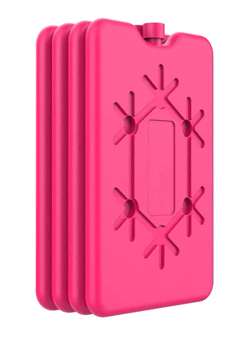 sokany 4 Pieces Ice Packs for Lunch Box, Reusable Ultra Thin Freezer Packs, Long Lasting for Coolers, Cooler Bag for Work, School, Picnic. Keep Food Fresh, Lightweight Design for Easy Carrying (Pink)  - Image 1