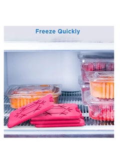 sokany 4 Pieces Ice Packs for Lunch Box, Reusable Ultra Thin Freezer Packs, Long Lasting for Coolers, Cooler Bag for Work, School, Picnic. Keep Food Fresh, Lightweight Design for Easy Carrying (Pink)  - Image 5