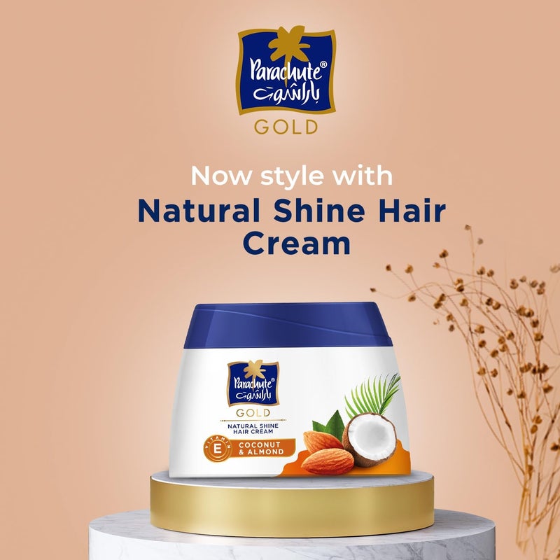 Parachute Gold Natural Shine Coconut & Almond Hair Cream - 140 ml - Image 3