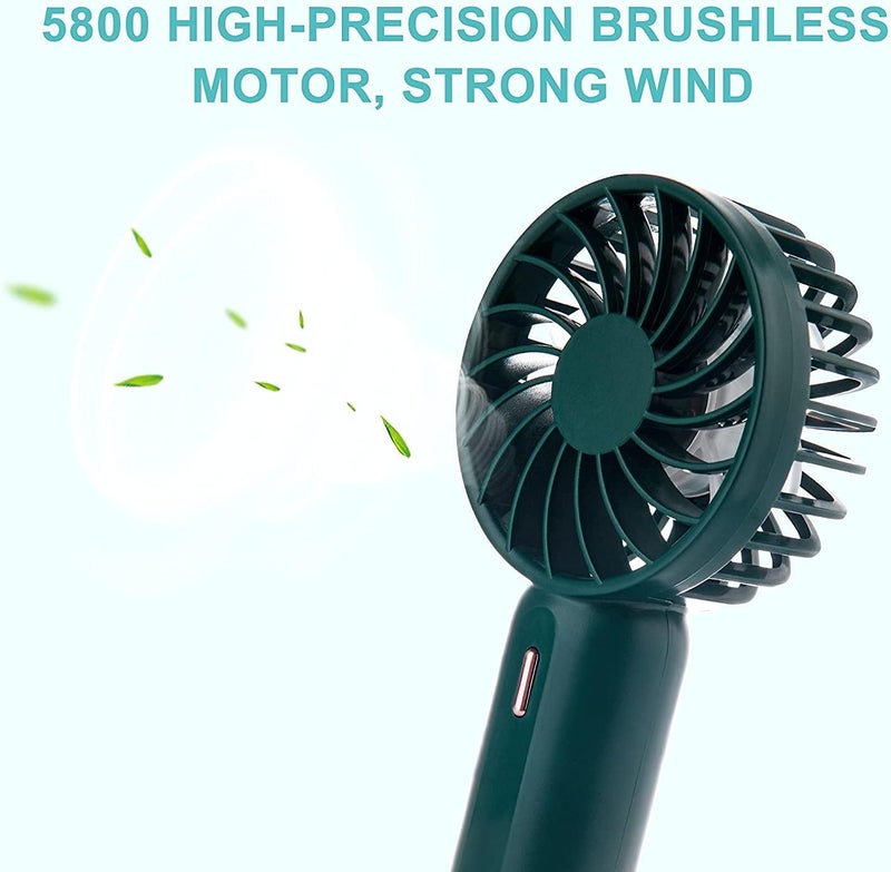PADOM All-item matching trendy build Handheld Mini Fan Battery Operated Small Personal Portable Fan Speed Adjustable USB Rechargeable Fan for Kids Girls Women Men Home Office Indoor Outdoor Travelling (Green) Tiered cost purchase alternatives - Image 2
