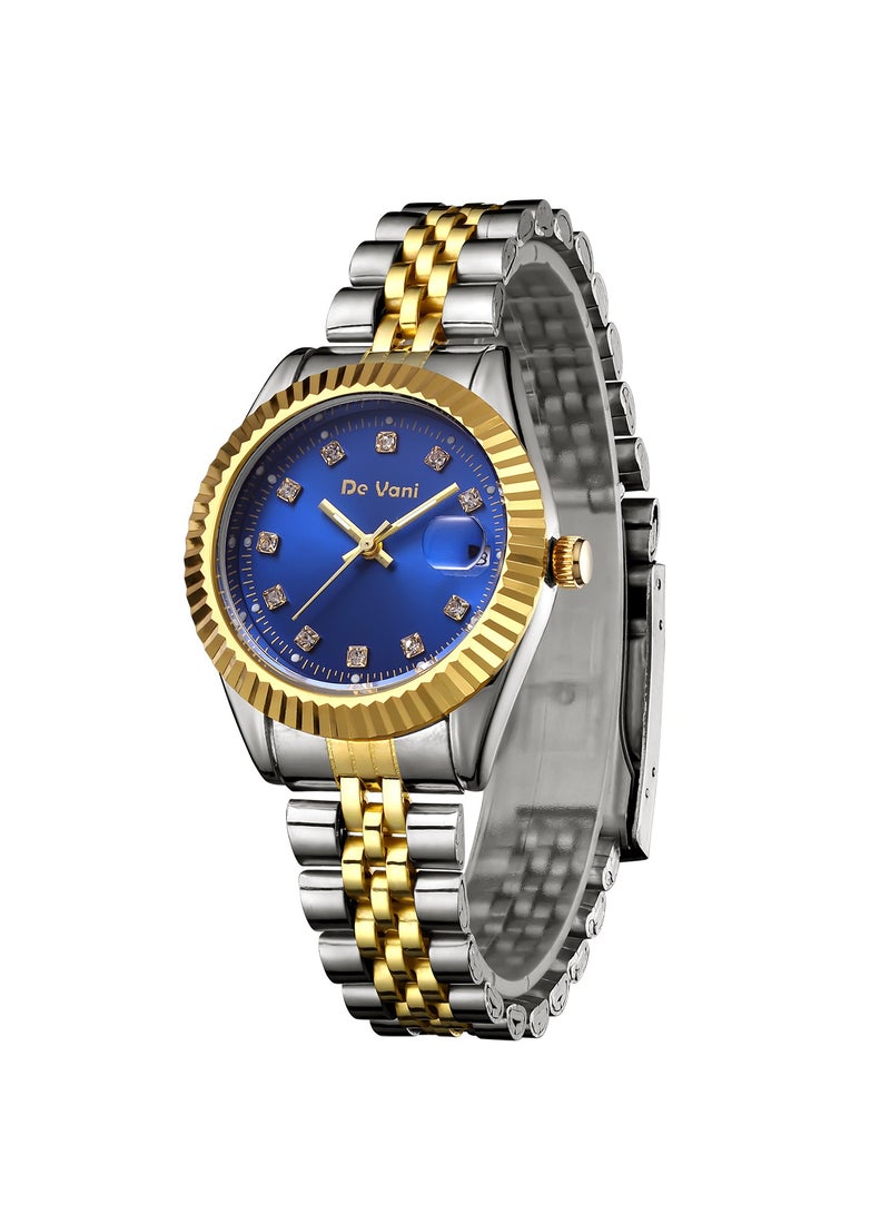 دي فاني ساعة يد للنساء من دي فاني أنالوج بعقارب ستانلس ستيل - Image 1