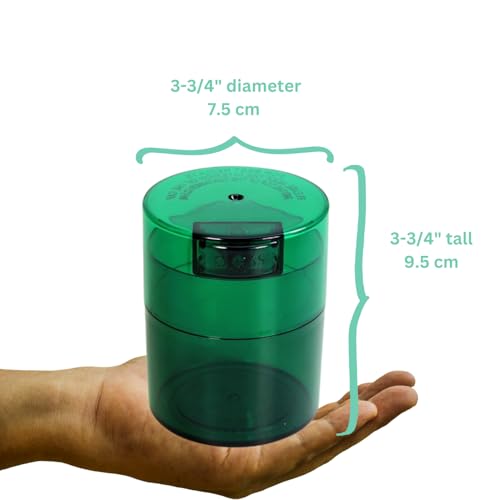 TIGHTPAC Tightvac - Premium Airtight Herb Storage Container - Holds ½ oz to 3 ounces - Keep Your Herbs and Dry Goods Fresh and Flavorful. Green Tint - Image 4