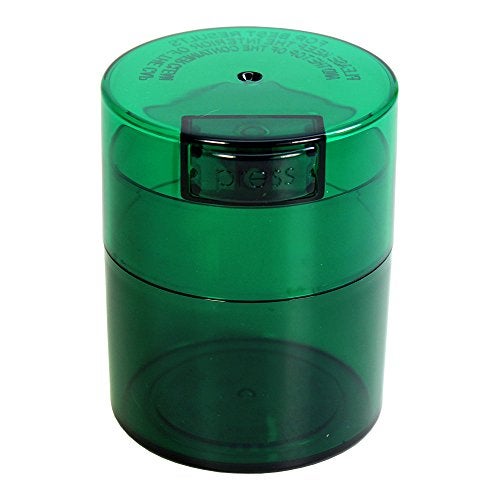 TIGHTPAC Tightvac - Premium Airtight Herb Storage Container - Holds ½ oz to 3 ounces - Keep Your Herbs and Dry Goods Fresh and Flavorful. Green Tint - Image 1