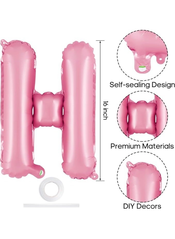 Pink Happy Birthday Balloons Banner,16 Inch Mylar Foil Letters Sign,Reusable Balloons for Women, Men, Boys & Girls Birthday Decorations - Image 2