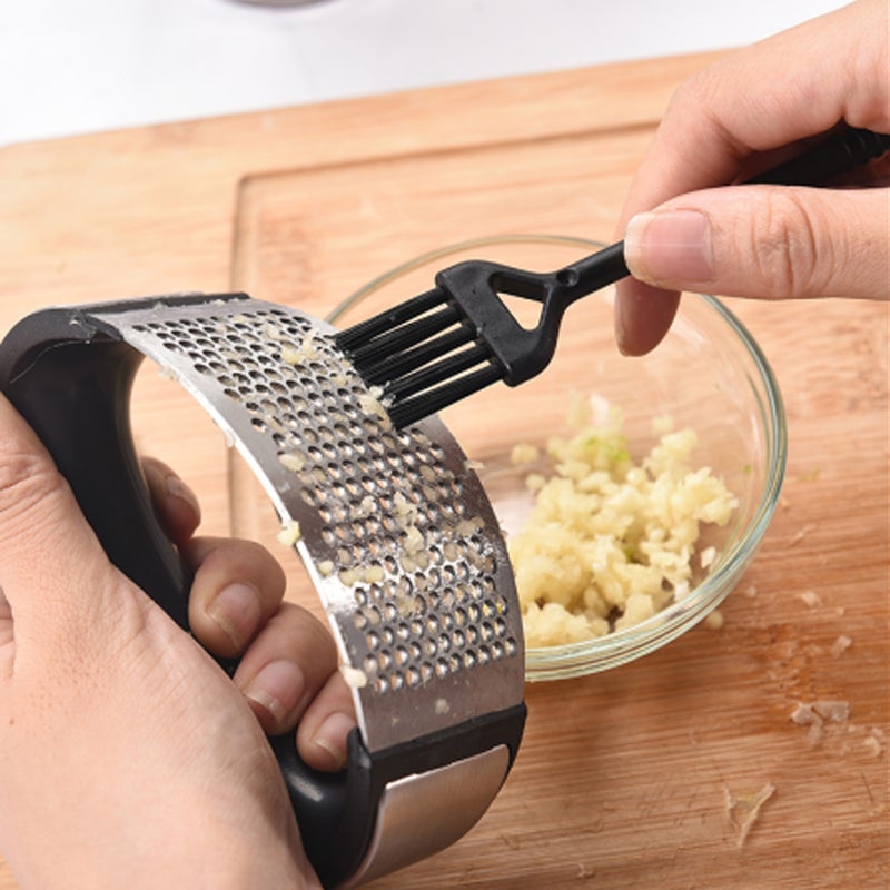 Garlic Press Handle Garlic Press Rocker Garlic Peeler Stainless Steel Kitchen Gadgets Dishwasher Safe - Image 3