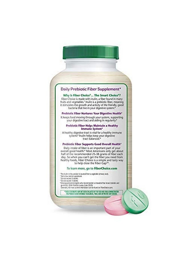Fiber Choice - Daily Prebiotic Fiber Chewable Tablets Sugarfree 1 Gastroenterologist Recommendedⱡ Helps Support Regularity* Prebiotic Fiber 90 Count Assorted Fruit (Pack Of 2) - Image 1