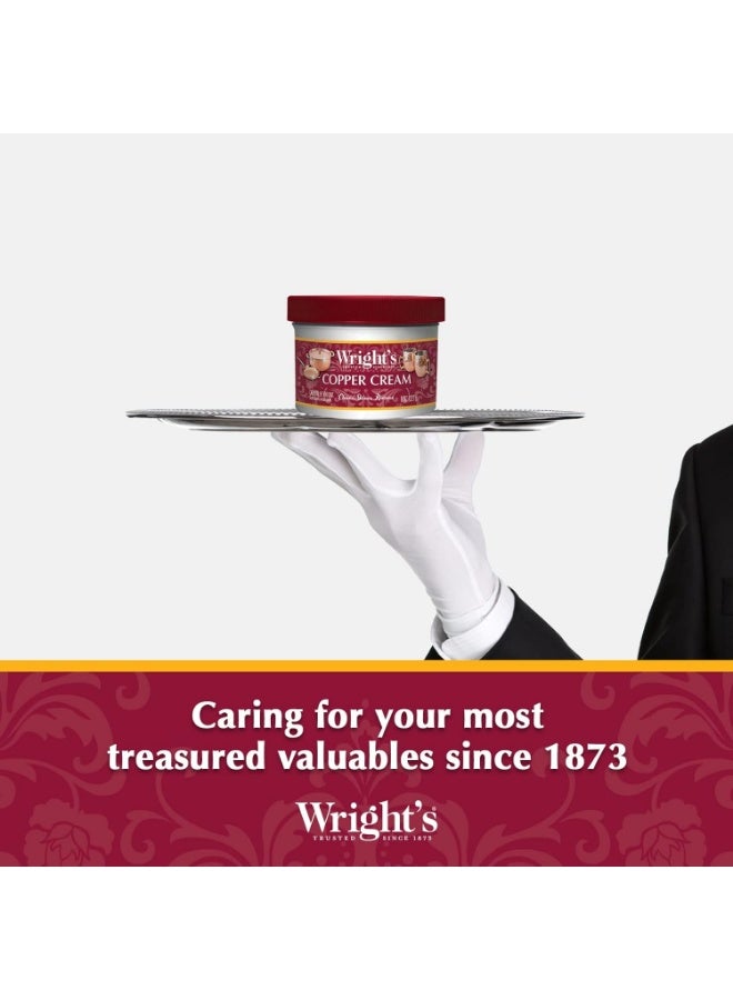 Wright's منظف الكريمة النحاسية والنحاسية من رايت - 8 أونصات - ينظف بلطف ويزيل البقع دون خدش - Image 2