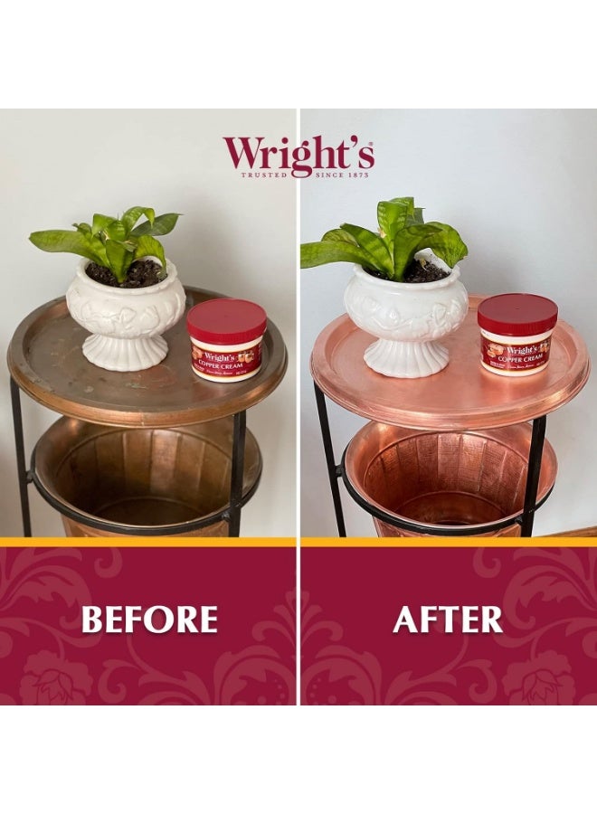 Wright's منظف الكريمة النحاسية والنحاسية من رايت - 8 أونصات - ينظف بلطف ويزيل البقع دون خدش - Image 3