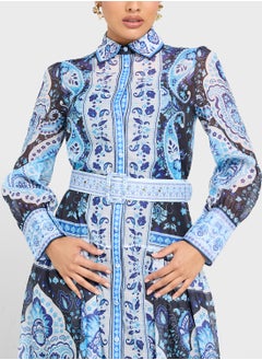 ELLA Monochrome Print Dress  - Image 3