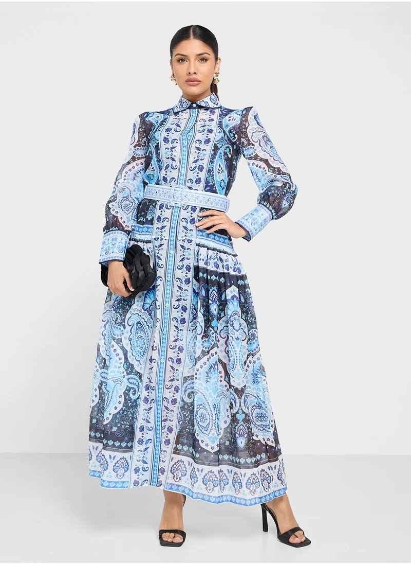 ايلا Monochrome Print Dress
