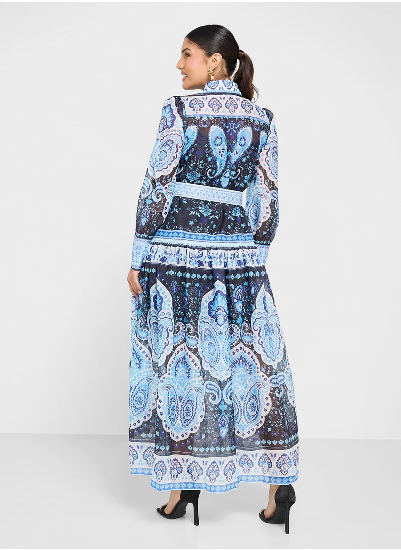 ايلا Monochrome Print Dress