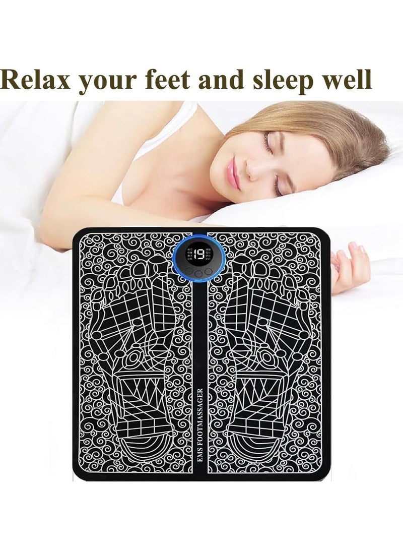 إسكدنيا EMS Foot Massager, Portable Electric Foot Massagers Mat Circulation Booster for Feet and Legs Folding Foot Spa Massager - Image 3