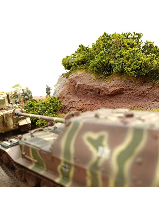 20 Pcs Static Grass Bushy Tufts Lowland Shrubs Model Kit Scenery Model DIY Miniature for Train Landscape Railroad Scenery Sand Military Layout Model War Gaming Terrain (Autumn Brown) - Image 2