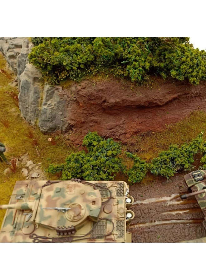 20 Pcs Static Grass Bushy Tufts Lowland Shrubs Model Kit Scenery Model DIY Miniature for Train Landscape Railroad Scenery Sand Military Layout Model War Gaming Terrain (Autumn Brown) - Image 4