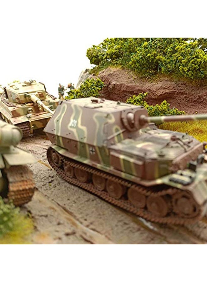 20 Pcs Static Grass Bushy Tufts Lowland Shrubs Model Kit Scenery Model DIY Miniature for Train Landscape Railroad Scenery Sand Military Layout Model War Gaming Terrain (Autumn Brown) - Image 3