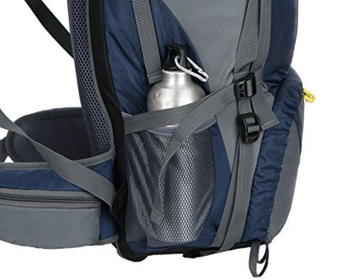 Esup 50L Camping Hiking Backpack Men with rain cover 45l+5l Lightweight Backpacking Backpack Travel Backpack (Blue) - Image 4