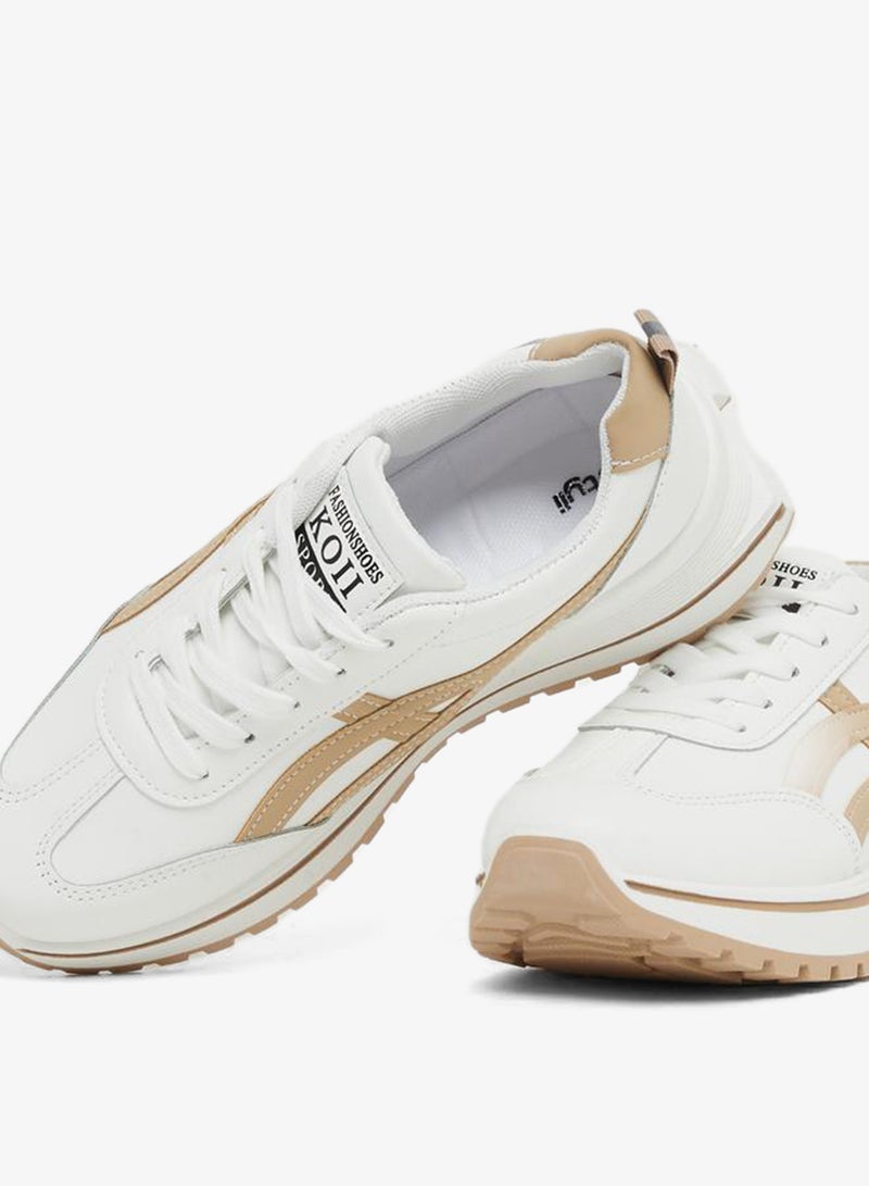 Styli Active Contrast Trim Lace-Up Chunky Sneakers with Back Pull Tab - Image 4