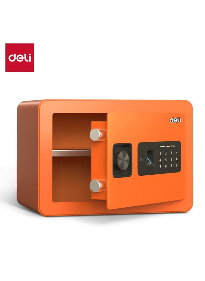 Deli Fingerprint & Digital Safe 35x25x25 cm -Orange  - Image 1