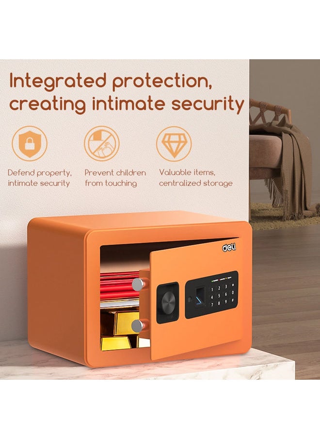 Deli Fingerprint & Digital Safe 35x25x25 cm -Orange  - Image 3