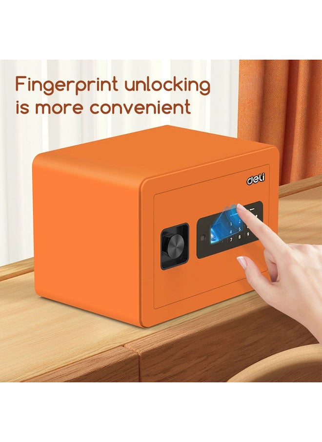 Deli Fingerprint & Digital Safe 35x25x25 cm -Orange  - Image 4
