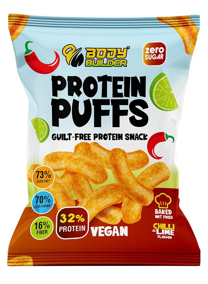 بودي بيلدر بروتين بفس بنكهة الفلفل الحار والليمون - 50 جم - عالي البروتين، منخفض الكربوهيدرات، ودهون أقل بنسبة 73%