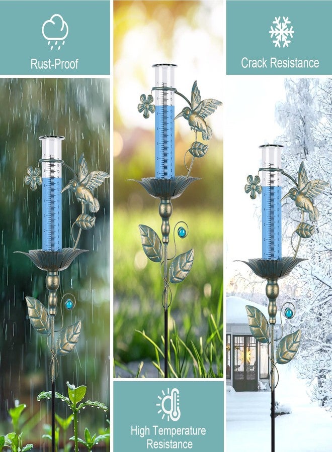 Fastruggle Hummingbird Rain Gauge Outdoor, Upgraded Rain Guage Freeze Proof, Large Clear Numbers and Adjustable Height Rain for Garden, Deck, Lawn, Patio, Farm - Image 5