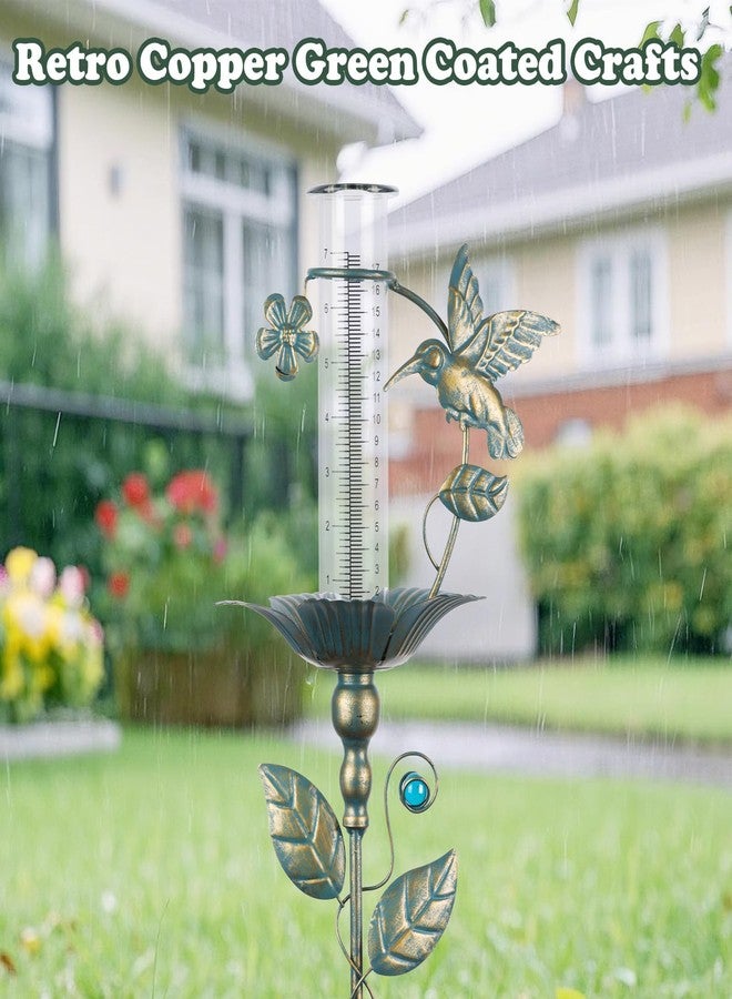 Fastruggle Hummingbird Rain Gauge Outdoor, Upgraded Rain Guage Freeze Proof, Large Clear Numbers and Adjustable Height Rain for Garden, Deck, Lawn, Patio, Farm - Image 2