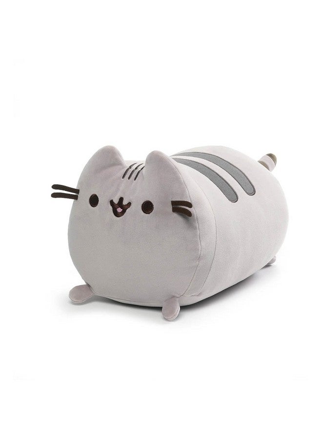 GUND Pusheen The Cat Squisheen Log Plush, Squishy Stuffed Animal for Ages 8 and Up, Gray, 11” - Image 1