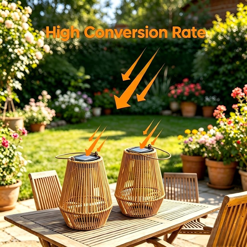 KagoLing Solar Lanterns Outdoor Waterproof Hanging Lights for Garden, Yard, Patio, Porch, Trees, Lawn, Pathway - 2 Pack - Image 4