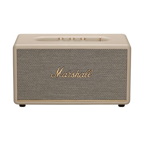 Marshall Stanmore III Bluetooth Home Speaker Loud Stereo Sound with Bass and Treble Controls Plugin Powered Record Player Compatible RCA and 35mm Aux Inputs Cream - Image 1
