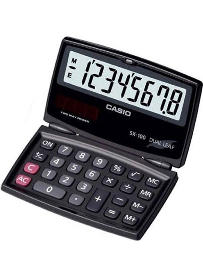 Practical Calculators Dual Leaf Type SX-100 Black