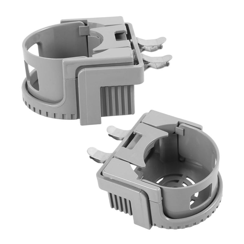 2 Pcs Gray Car Air Vent Cup Holder Expander With Tray For Drink Bottle Stand - Image 2