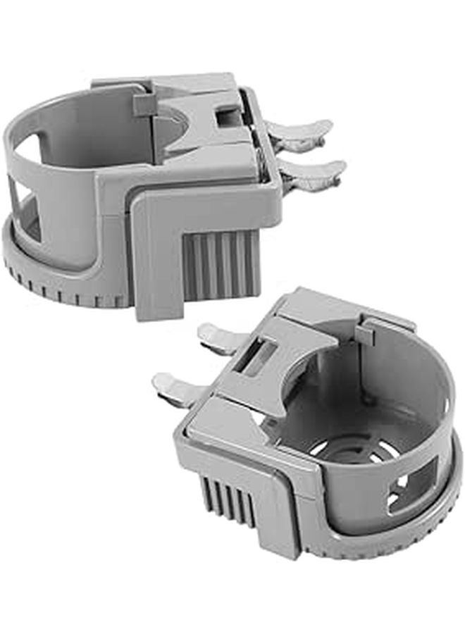 2 Pcs Gray Car Air Vent Cup Holder Expander With Tray For Drink Bottle Stand - Image 1