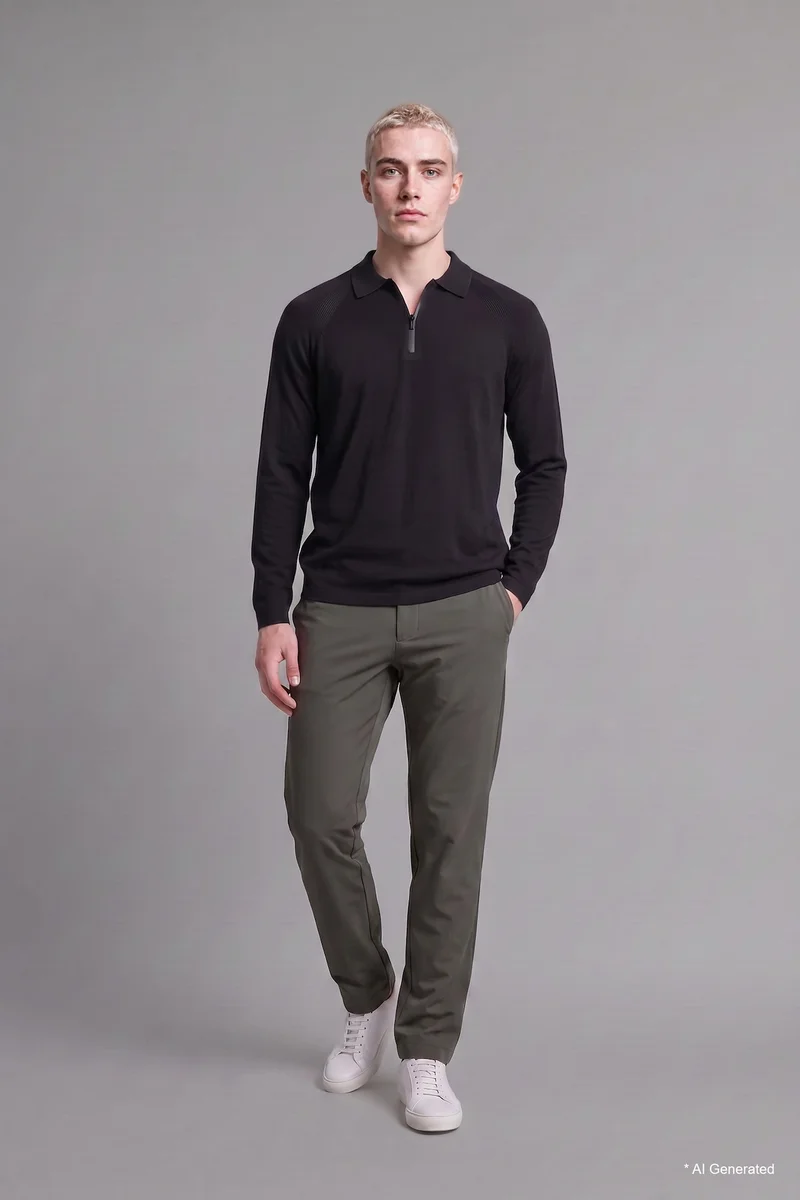 Tailored Fit Ankle Length Trousers