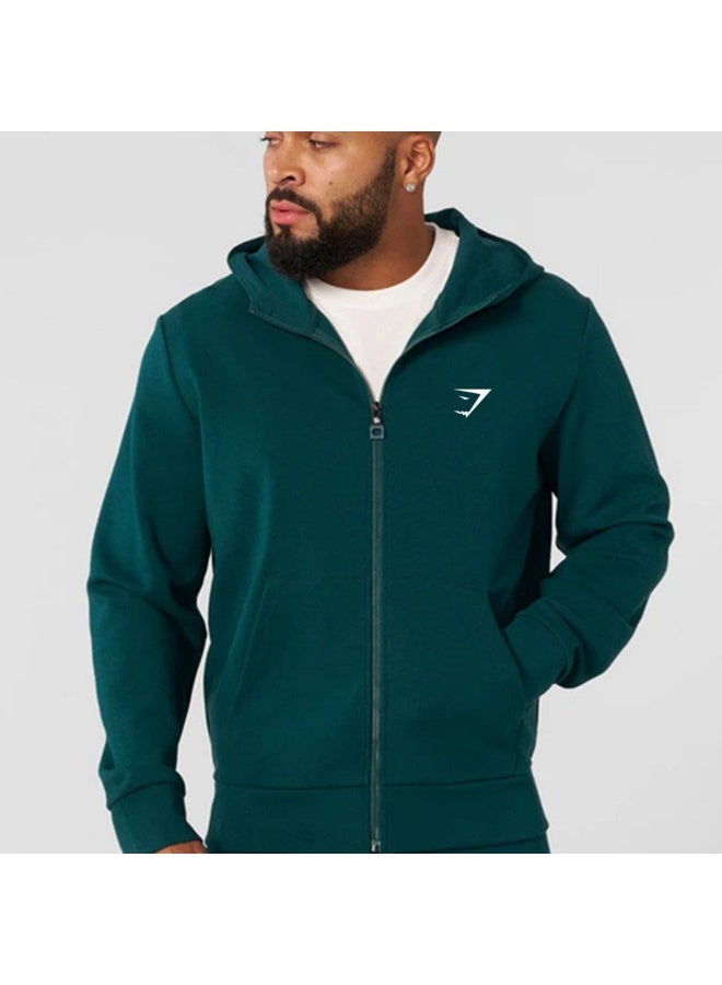 جيمشارك سويت شيرت بقلنسوة وزرّار للرجال - Image 1