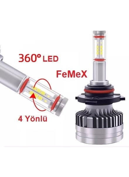 Femex - 360* Csp Superior 4 Way Chipset HB3 9005 LED Xenon LED Headlight - Image 1