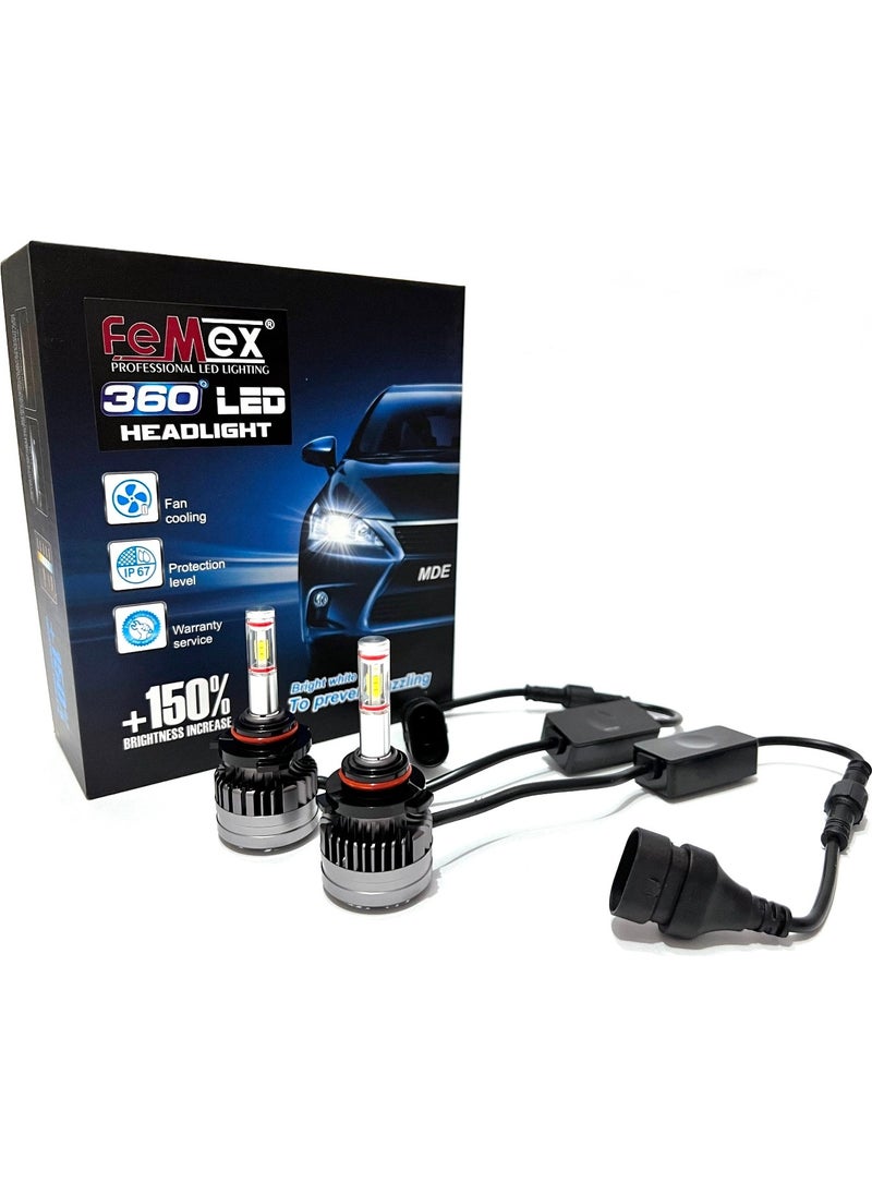 Femex - 360* Csp Superior 4 Way Chipset HB3 9005 LED Xenon LED Headlight - Image 1