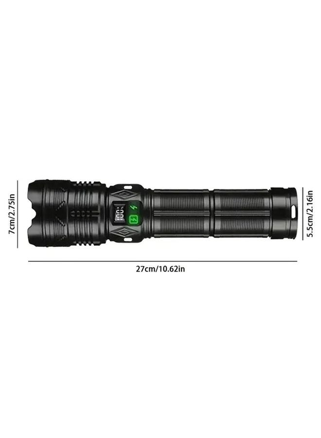 Ab Black Outdoor Portable Adjustable Long Range Flashlight Ultra Bright LED Spotlight - Image 3