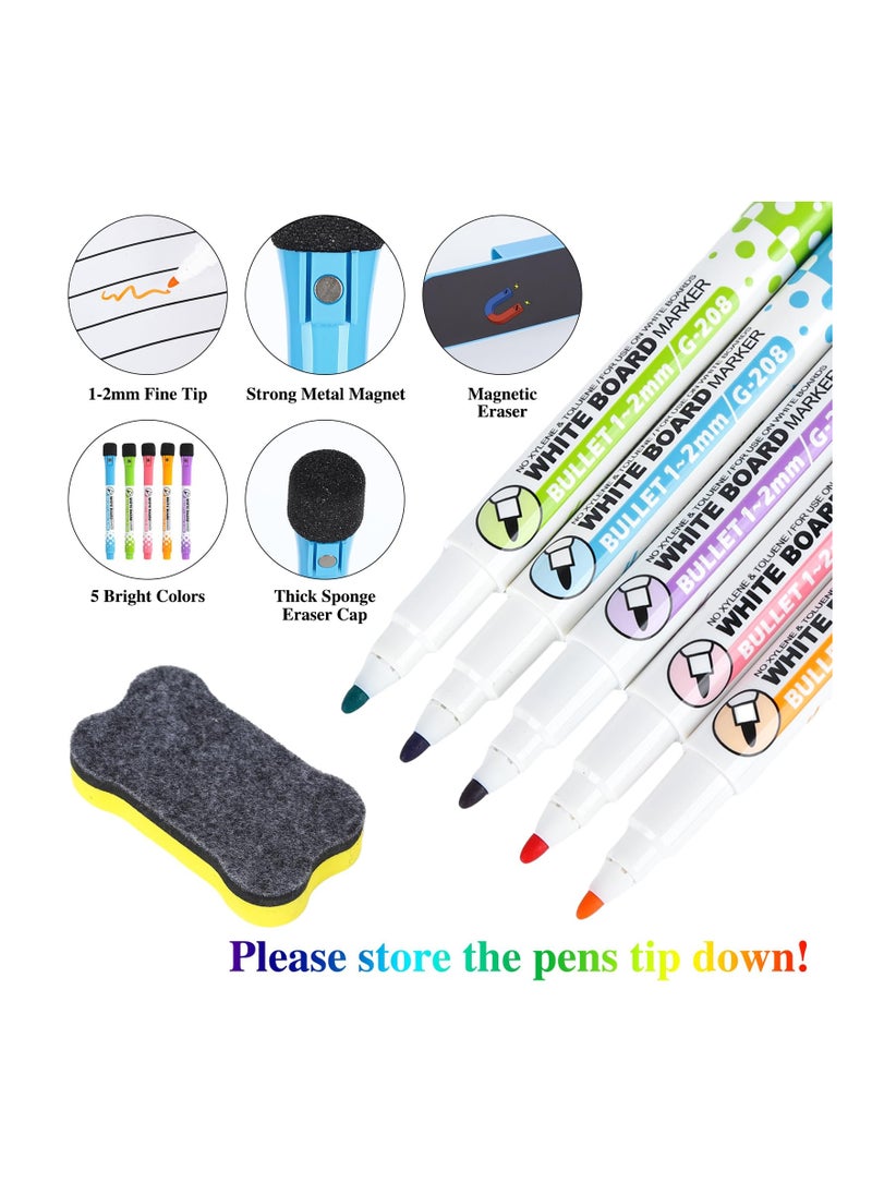 SYOSI Magnetic Whiteboard Calendar for Refrigerator, Refrigerator Planner Set Magnet Fridge Calendar Magnet Fridge Planner Whiteboard Fridge Calendar Monthly Weekly Daily Planner Stick Schedule Magnet  - Image 3