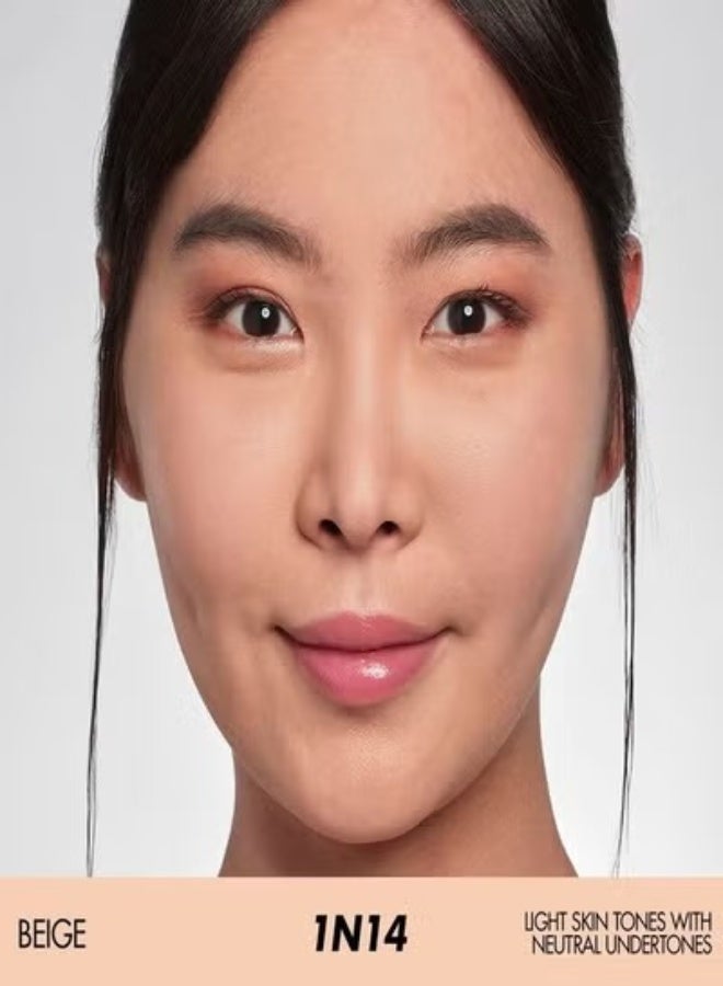 MAKE UP FOR EVER HD Skin Matte Velvet Blurring Foundation & Setting Powder 11g – Shade 1N14 Beige – For Light Skin Tones with Neutral Undertones - Image 2