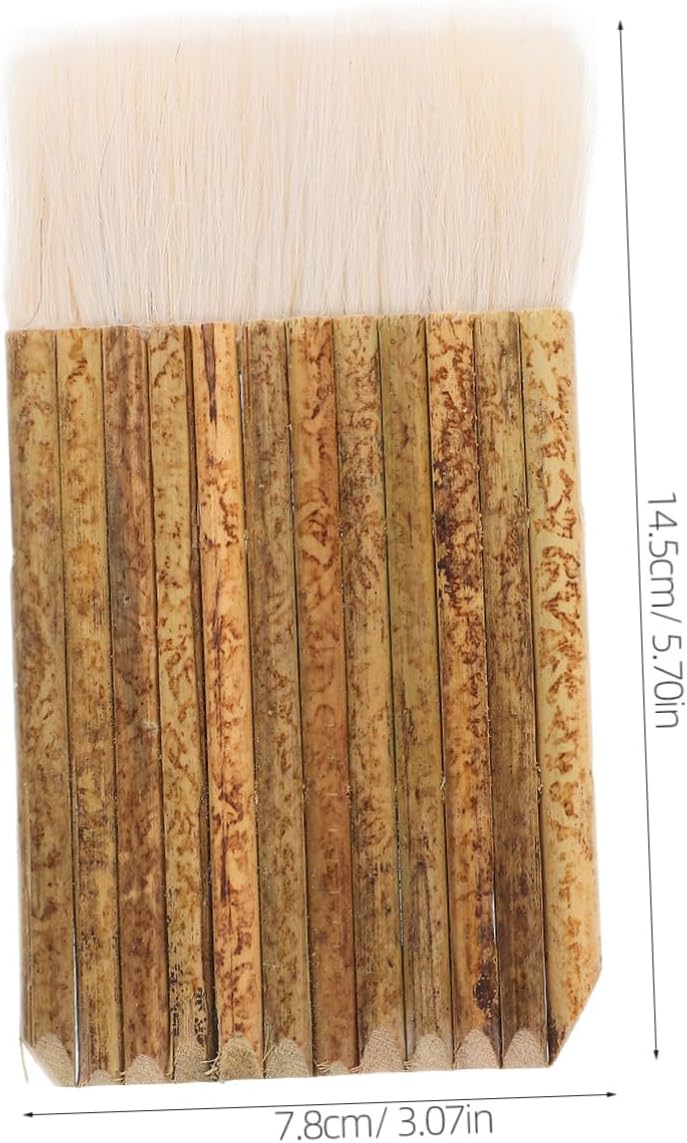 2pcs Hake Brushes Set Soft Wool Paint Brushes with Bamboo Handle for Watercolor Pottery Painting and Art Restoration - Image 2