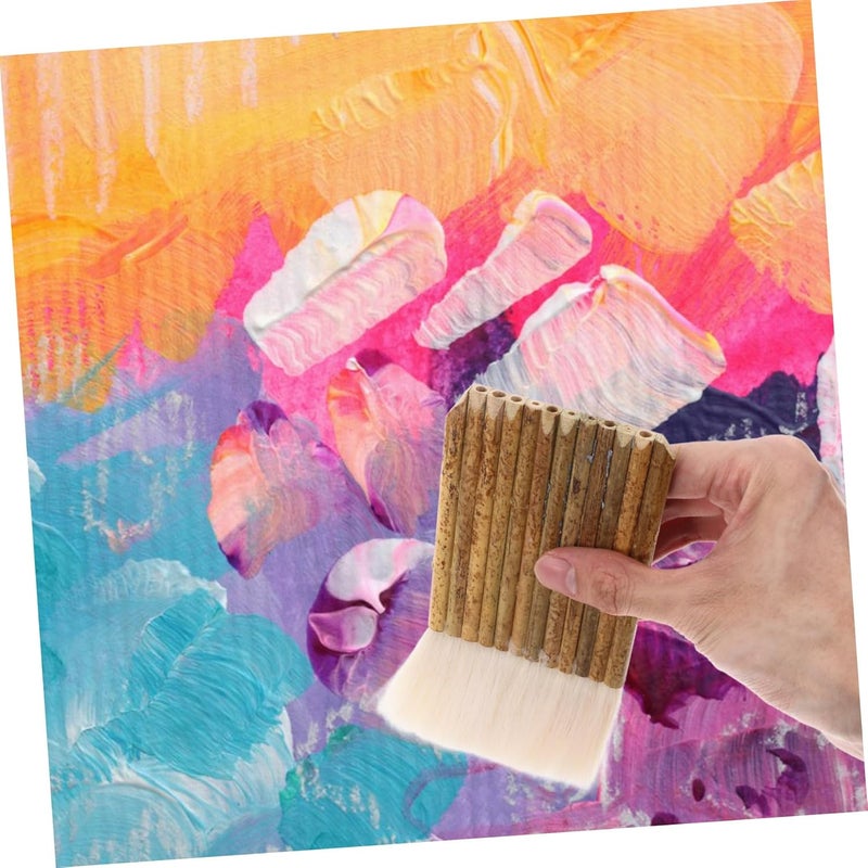 2pcs Hake Brushes Set Soft Wool Paint Brushes with Bamboo Handle for Watercolor Pottery Painting and Art Restoration - Image 5