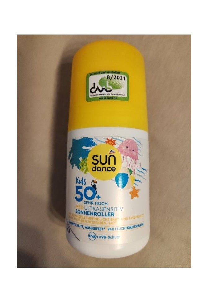 Sun Dance Med Ultrasensitive Sonne Roller +50 For Kids 100 ml