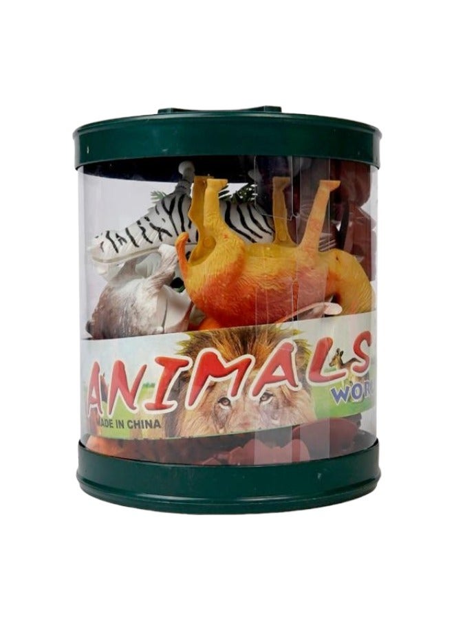 Jungle Animals Figure Toys Set Non Toxic Multicolored 3+ Year