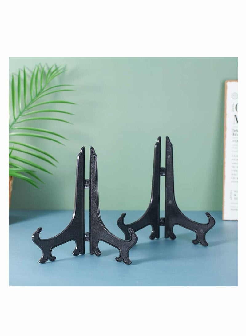 Y&D حامل لوحة، 8 بوصات 6 قطع/مجموعة حوامل عرض خشبية، حامل إطار الصورة قاعدة صلبة للديكور رف صور متأرجح 6 عبوات - Image 4