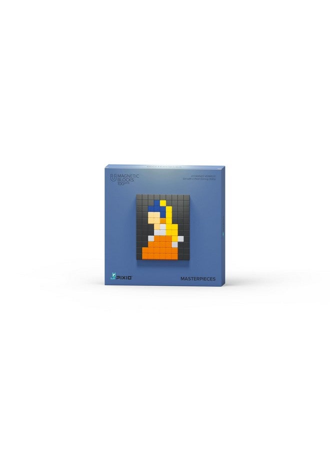 PIXIO PIXIO Magnetic Blocks - Johannes Vermeer Girl with a Pearl Earring Pixel Art Building Toy & Desk Display for Adults  - Image 1