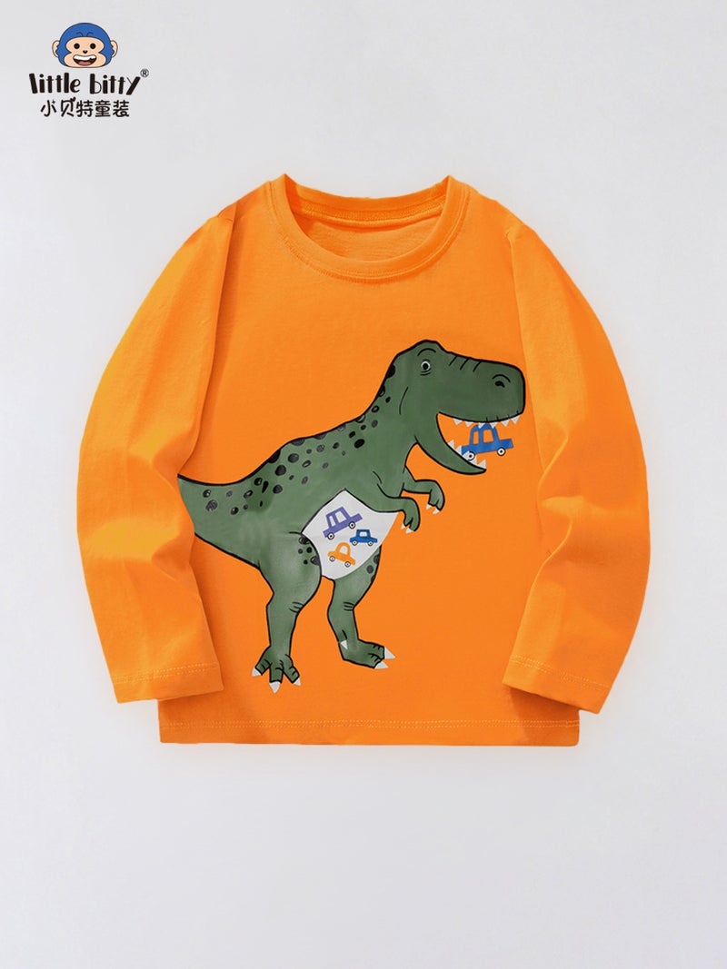 Autumn and Winter New Kidsren's T-Shirt Cartoon Cute Printed Long-Sleeved Top Factory Kidsren's Clothing Long-Sleeved T-Shirt Kidsren's Long-Sleeved Top - Image 5