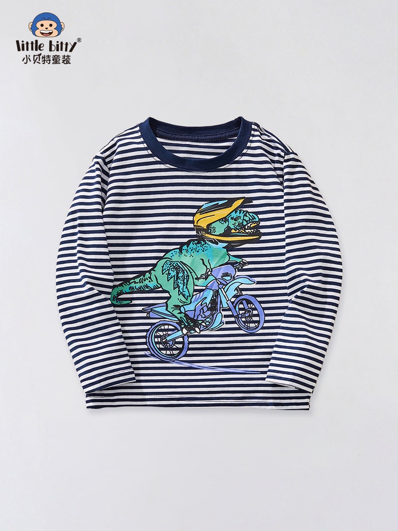 Autumn and Winter New Kidsren's T-Shirt Cartoon Cute Printed Long-Sleeved Top Factory Kidsren's Clothing Long-Sleeved T-Shirt Kidsren's Long-Sleeved Top - Image 4
