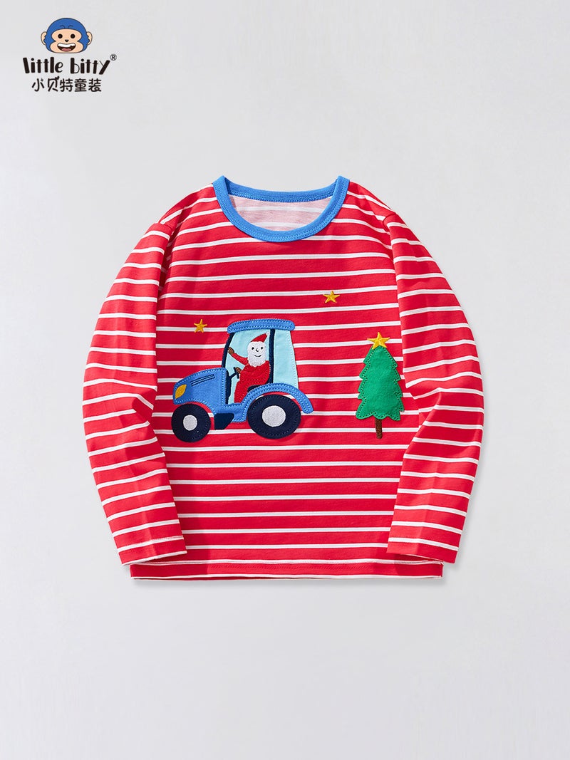 Autumn and Winter New Kidsren's T-Shirt Cartoon Cute Printed Long-Sleeved Top Factory Kidsren's Clothing Long-Sleeved T-Shirt Kidsren's Long-Sleeved Top - Image 3
